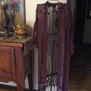 Fringe sheer overlay